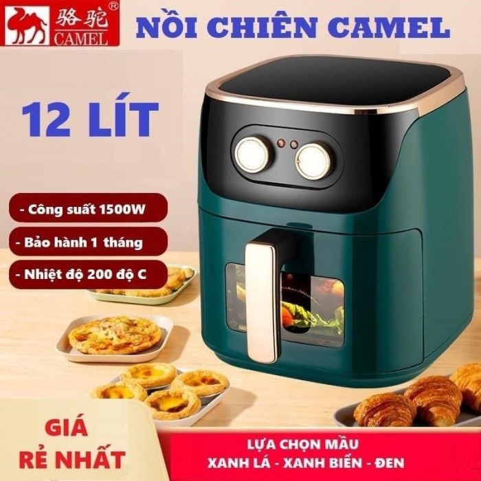 - NỒI CHIÊN KHÔNG DẦU CAMEL 12 LÍT CHÍNH HÃNG