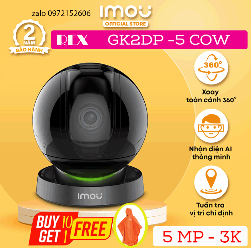 Camera (Trong Nhà)IMOU IPC-GK2DP-5C0W (REX 2D 5MP)