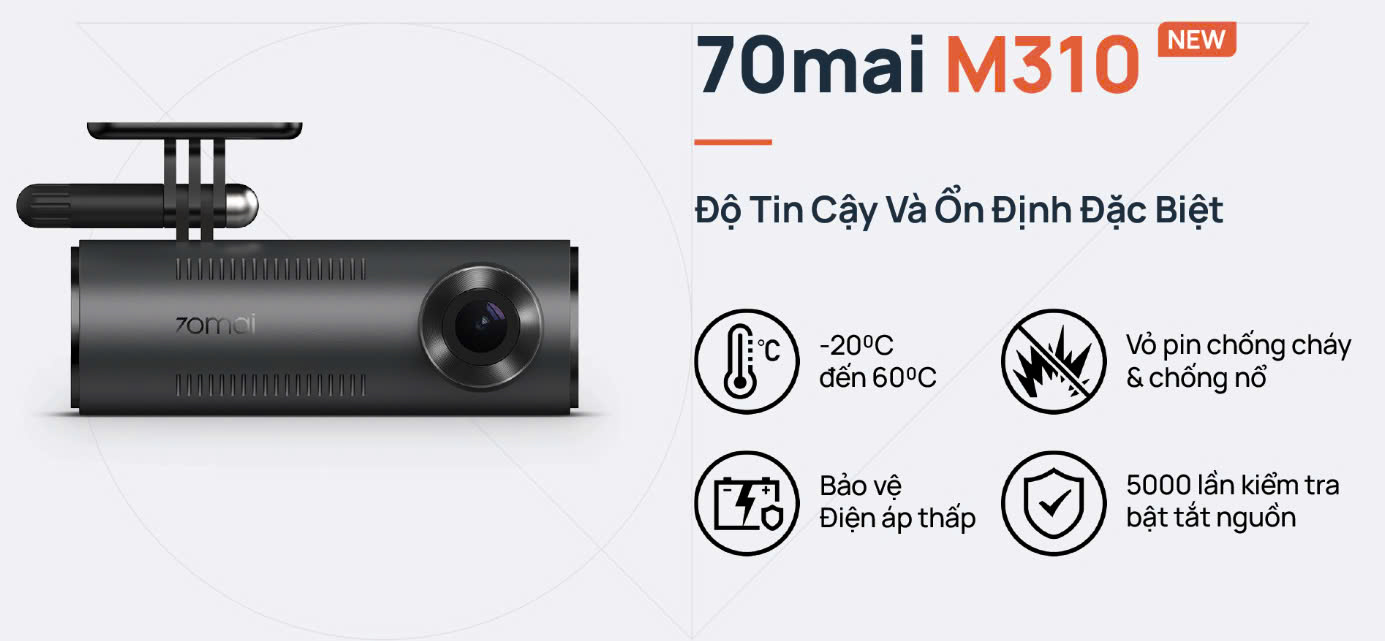 Camera Hành Trình 70mai M310 – Bản Quốc Tế chính hãng