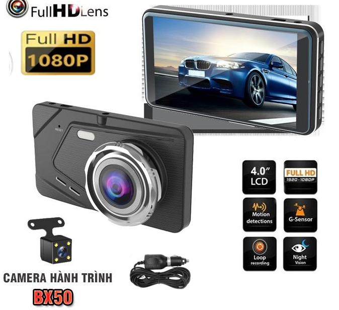 CAMERA HÀNH TRÌNH BX50 , KÈM CAMERA LÙI