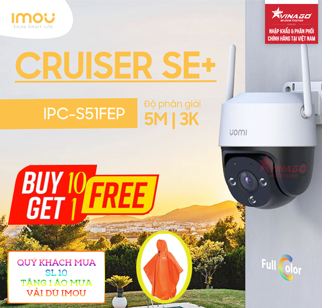 Camera IMOU Cruiser SE+ IPC-S51FEP độ phân giải 5MP 3K CHÍNH HÃNG