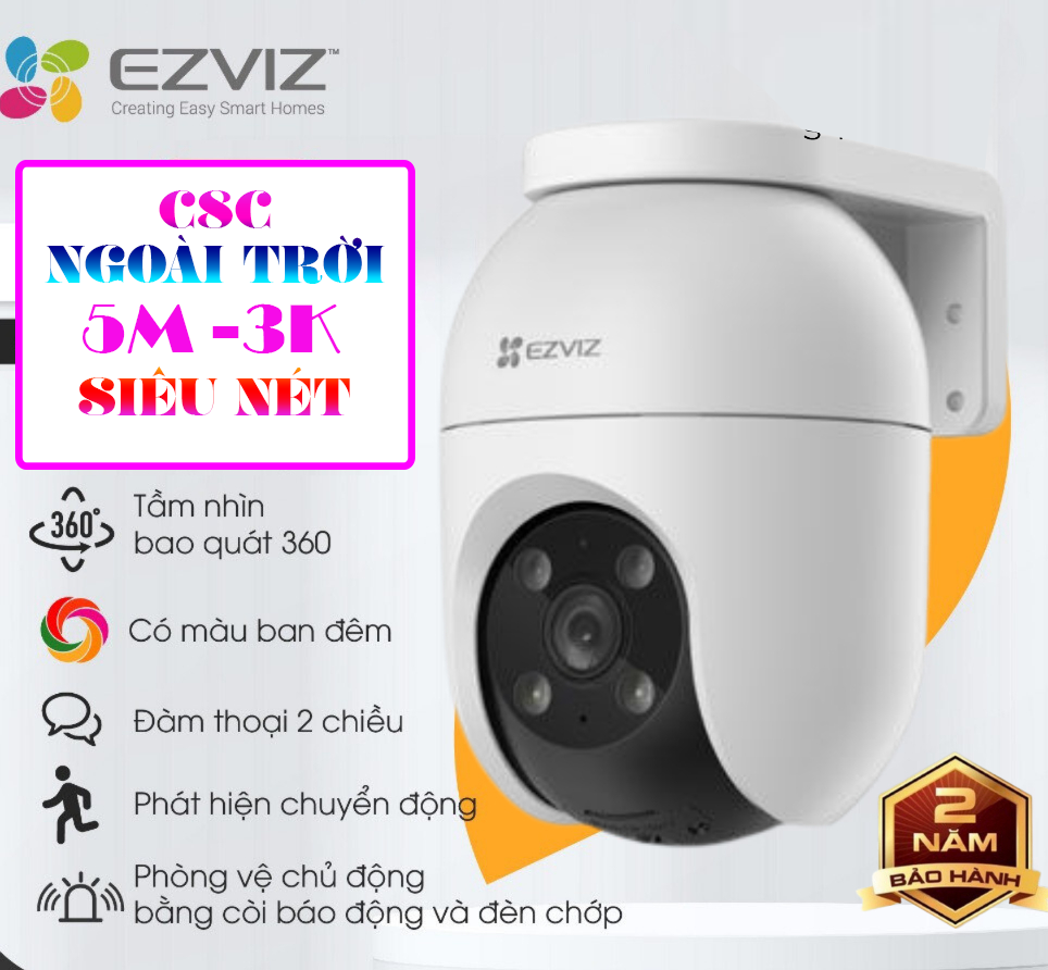 camera WiFi EZVIZ C8C 3K (5MP, quay quét thông minh)