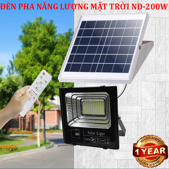 . ĐÈN PHA NĂNG LƯƠNG MẶT TRỜI ND-200W ND200W