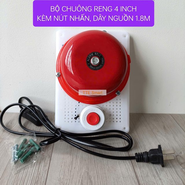 Bộ chuông Reng điều khiển từ xa và công tắc nhấn nhả lắp sẵn 220VAC