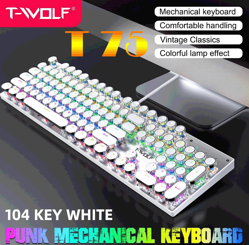 (104 Nút tròn, Phím cơ , Blue Switch) CHÍNH HÃNG