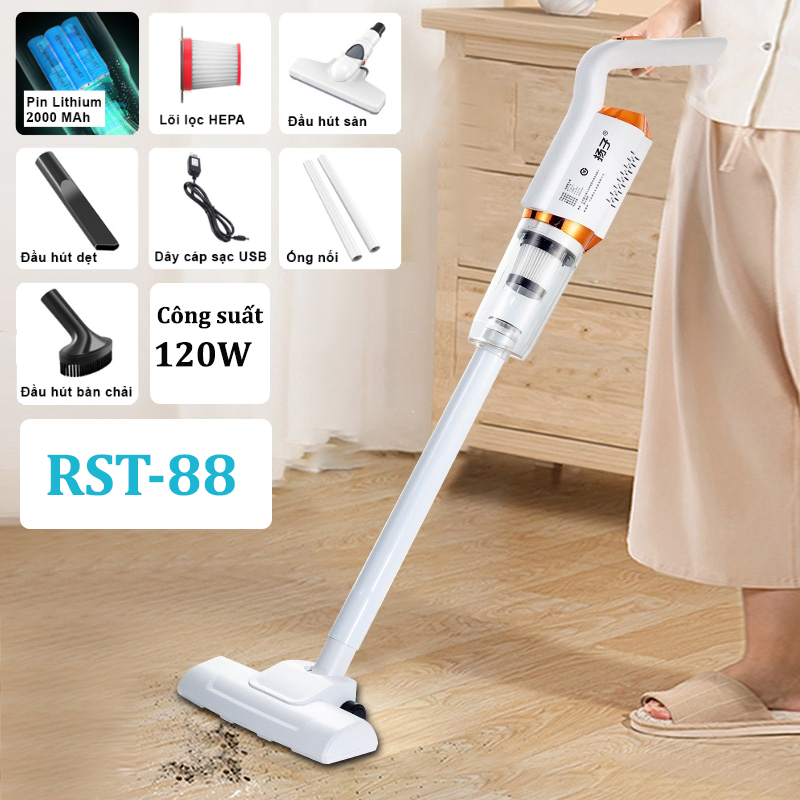 Máy hút bụi cầm tay không dây RST-88, công suất 120w ( LOẠI PIN SẠC )