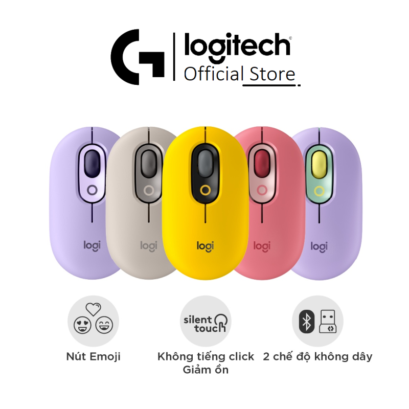 MOUSE KO DÂY BLUETOOTH LOGITECH POP MOUSE MR0092