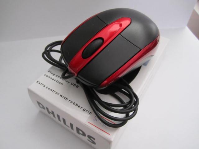MOUSE USB PHILIP ĐỎ CÓ DÂY
